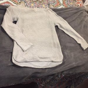 Gray knit sweater